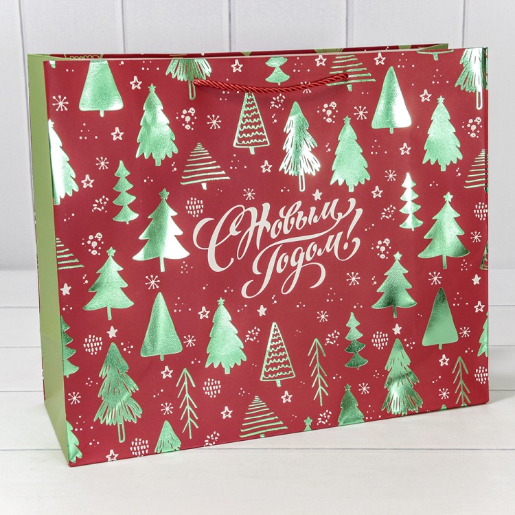 Пакет подарочный "Новый год" (407) 39,5*33*15 210г 1/20 1/80 Арт: 300407AA