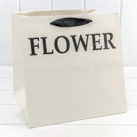Пакет подарочный "Flower" Белый 28*28*28 210г 1/2 1/200 Арт: 000179YQ/07