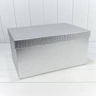 Коробки Прямоугольные Набор 1/10 50*35*25 &quot;Кожа крокодила&quot; матовый Серебряный 1/1 Арт: 7210808/0089 - Коробки Прямоугольные Набор 1/10 50*35*25 "Кожа крокодила" матовый Серебряный 1/1 Арт: 7210808/0089