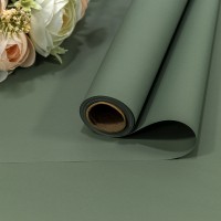 Плёнка 0,58*10м матовая "Корейская" 65мкм Серовато-зелёный 1/30 Арт: 1638/6183