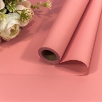 Плёнка 0,58*10м матовая "Корейская" 65мкм Умеренный розовый 1/30 Арт: 1638/3572