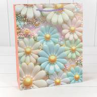 Пакет подарочный с блёстками "Цветы" (микс 262) 26*32*10 210г 1/20 1/240 Арт: 000262C - Пакет подарочный с блёстками "Цветы" (микс 262) 26*32*10 210г 1/20 1/240 Арт: 000262C