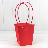 Пакет подарочный "Ваза для цветов" 20*17*12 Красный 1/10 1/120 Арт: 000170E/185