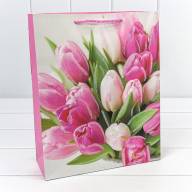 Пакет подарочный с блёстками "Тюльпаны" (микс 311) 26*32*12 210г 1/20 1/240 Арт: 000311C - Пакет подарочный с блёстками "Тюльпаны" (микс 311) 26*32*12 210г 1/20 1/240 Арт: 000311C