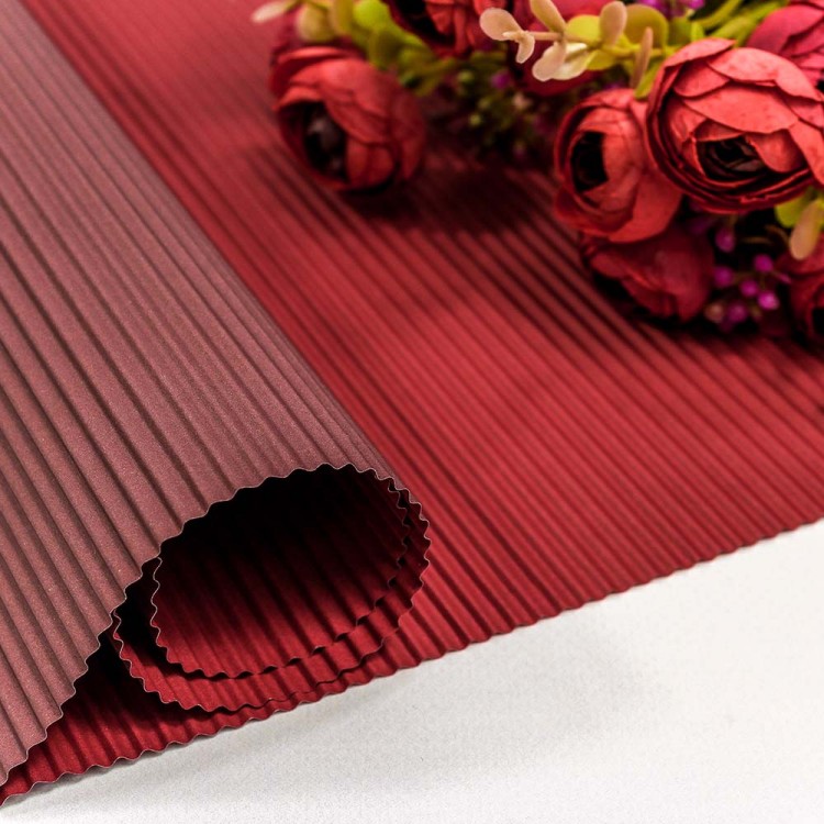 Бумага в листах гофрированная 50*66 (20 шт.) Лиловый/Винный 1/60 Арт: 001333/3