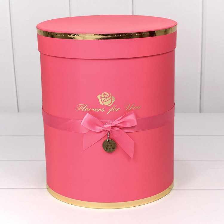 Коробки Цилиндр Набор 1/6 21*25,5 "Flowers for you" Тёмно-розовый 1/8 Арт: 720950/5