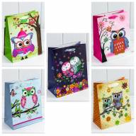 Пакет подарочный "Сова" (микс) 18*21,5*8 1/20 1/480 Арт: 00036E - Пакет подарочный "Сова" (микс) 18*21,5*8 1/20 1/480 Арт: 00036E
