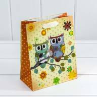 Пакет подарочный "Сова" (микс) 18*21,5*8 1/20 1/480 Арт: 00036E - Пакет подарочный "Сова" (микс) 18*21,5*8 1/20 1/480 Арт: 00036E
