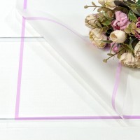 Плёнка в листах 57*57 (20 шт.) матовая с цветной рамкой 50мкм Сиреневый 1/60 Арт: 1632/3