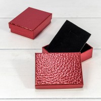 Коробка Прямоугольная 9*7*3 "Кожа крокодила" Красный 1/12 1/240 Арт: 62679/6