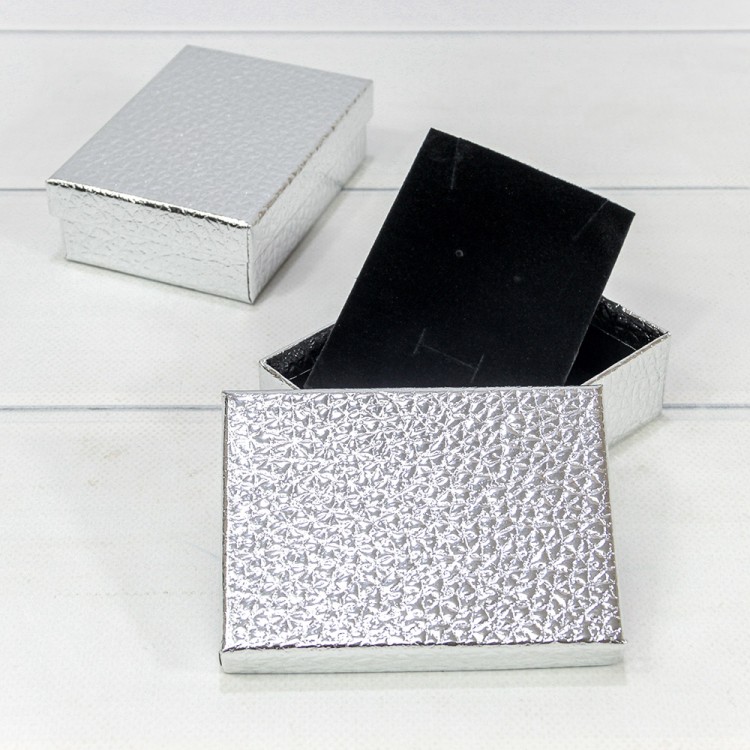 Коробка Прямоугольная 11*8*3 "Кожа крокодила" Серебряный 1/12 1/240 Арт: 626811/4