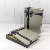 Коробки Прямоугольные Набор 1/2 38,5*27,5*6,6 с бантом "Для одежды 3" 1/32 Арт: 720540/3 - Коробки Прямоугольные Набор 1/2 38,5*27,5*6,6 с бантом "Для одежды 3" 1/32 Арт: 720540/3