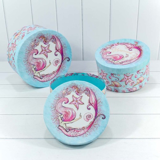 Коробки Круглые Набор 1/3 26*14 "Морской" 1/18 Арт: 720717/2