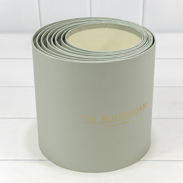 Коробки Цилиндр Набор 1/8 19,5*19 без крышки "The Rosemadam" Зеленовато-серый 1/6 Арт: 720835/4183
