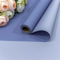 Плёнка 0,58*10м 275г матовая двухсторонняя 65мкм Синий/Светло-синий 1/30 Арт: 1604/6089