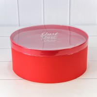 Коробки Круглые Набор 1/3 26,5*11,2 с прозрачной крышкой Красный 1/12 Арт: 720820/3