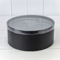 Коробки Круглые Набор 1/3 26,5*11,2 с прозрачной крышкой Чёрный 1/12 Арт: 720820/4