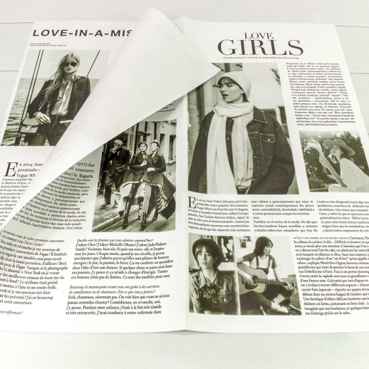 Плёнка в листах 56,5*56,5 (20 шт.) матовая "Газета GIRLS" 65мкм Белый 1/60 Арт: 1616/2