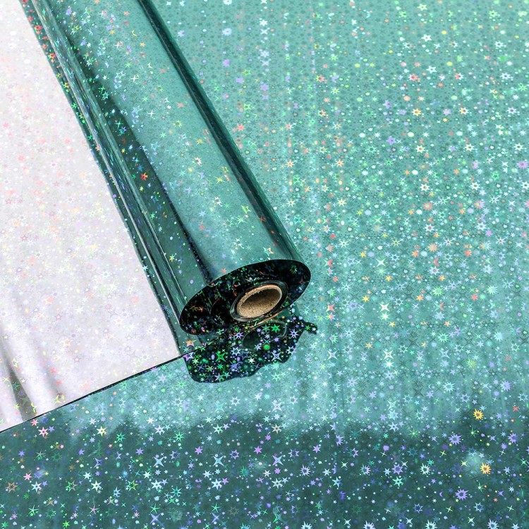 Плёнка 0,7*8,1м Голография 40мкм Лазурно-синий 1/10 1/60 Арт: 00070810-8