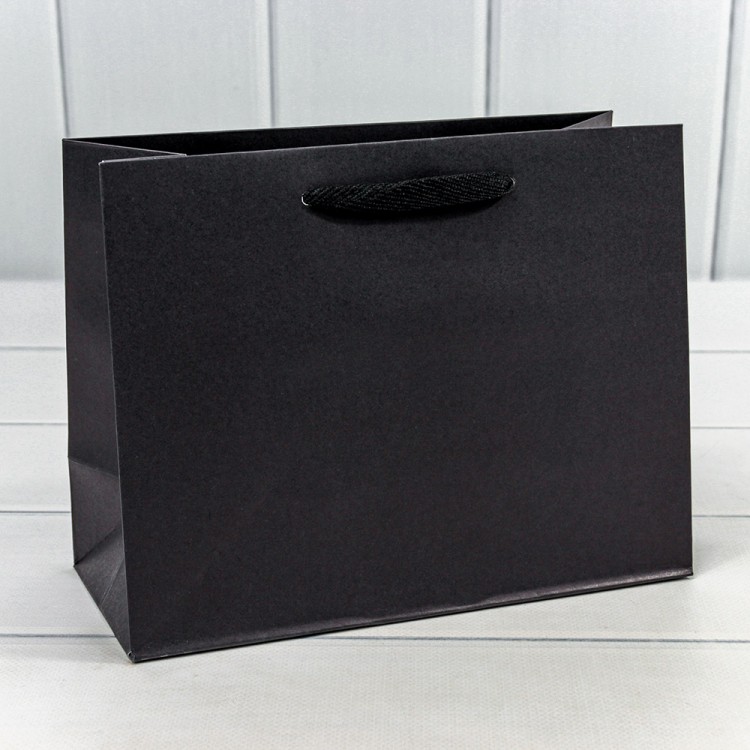 Пакет подарочный Крафт "Люкс" 23*18*10 210г Чёрный 1/10 1/360 Арт: 000221EA/11