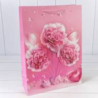 Пакет подарочный с 3D аппликацией "Гвоздики" (микс 260) 30*41,5*12 210г 1/20 1/80 Арт: 000260A - Пакет подарочный с 3D аппликацией "Гвоздики" (микс 260) 30*41,5*12 210г 1/20 1/80 Арт: 000260A